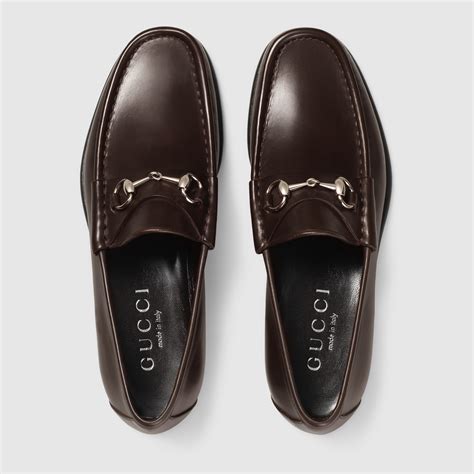 gucci leather horsebit loafer cocoa|Gucci Horsebit detailed leather loafers.